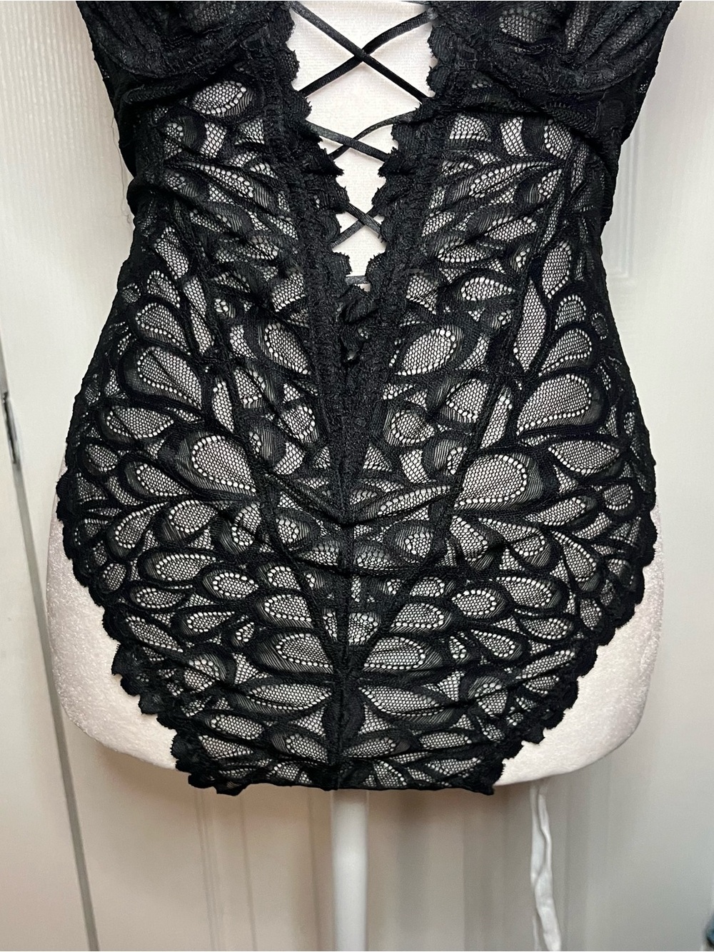 Black Savage not sorry sheer lace savage x Fenty teddy bodysuit - Picture 5 of 8